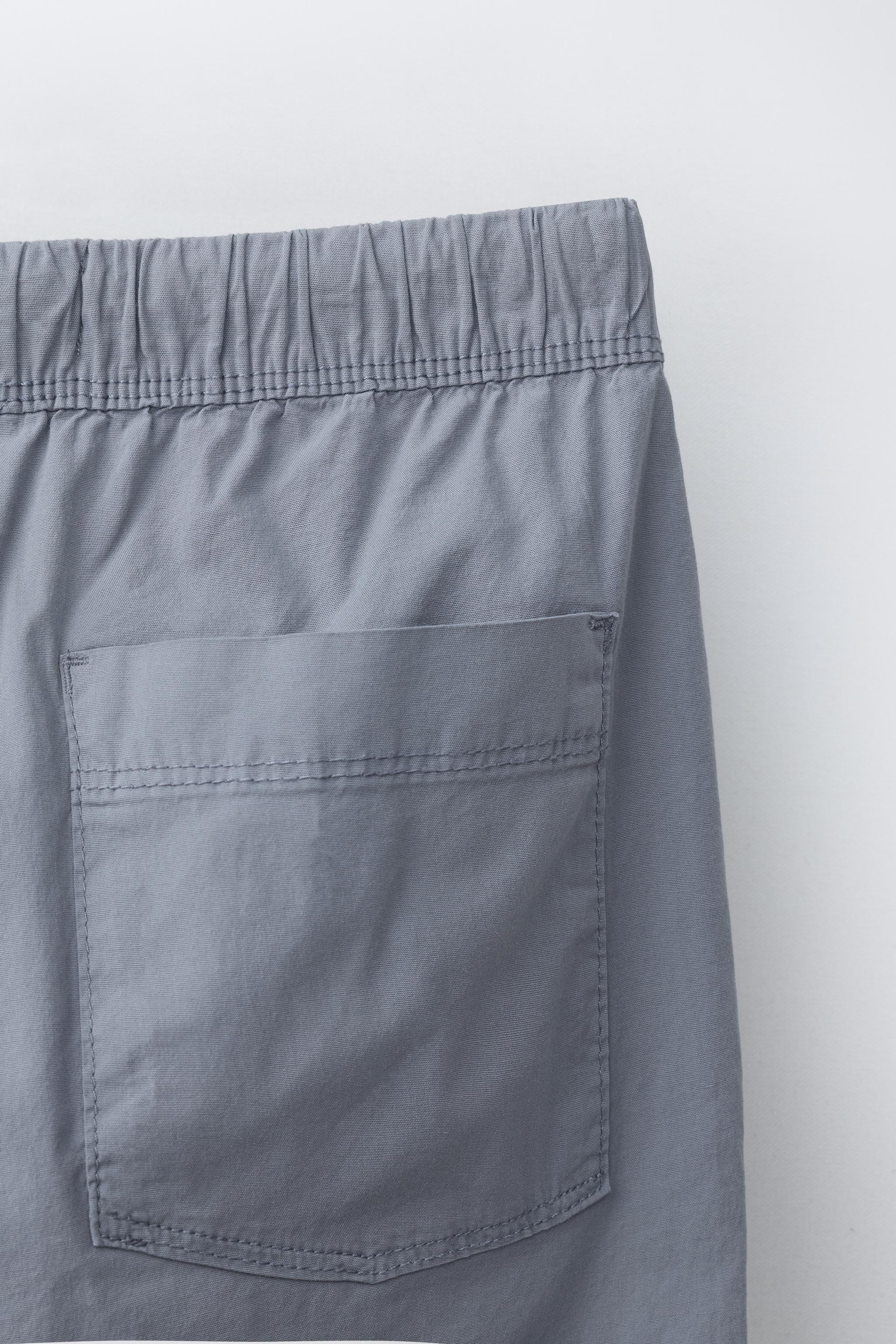 STRAIGHT POPLIN PANTS
